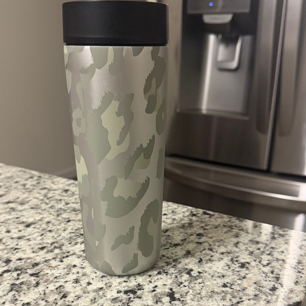 Corkcicle Camo Travel Mug with Black Lid never used